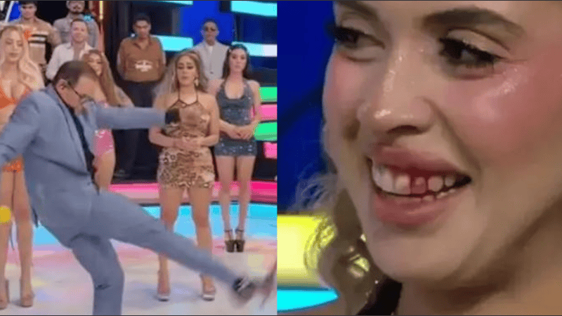 Pateó un dron en pleno programa, le pegó a una compañera en la cara y culpó a sus zapatos.