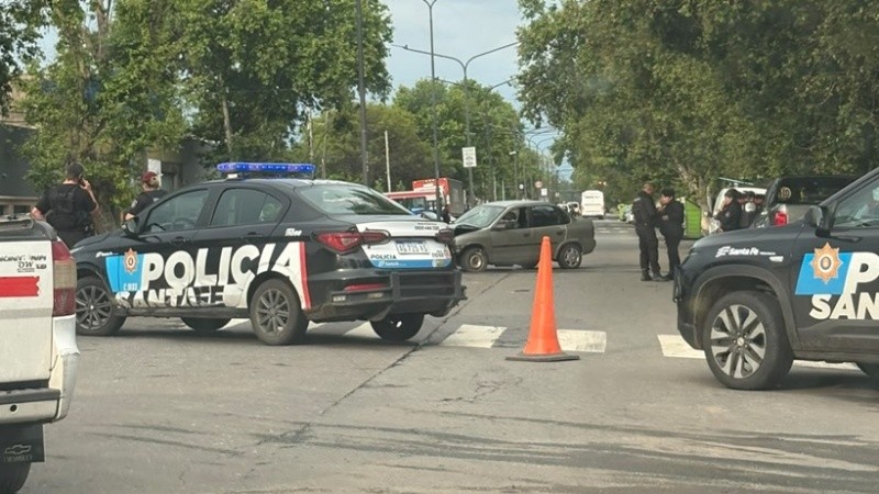 &nbsp;El tránsito estaba cortado en la zona. 