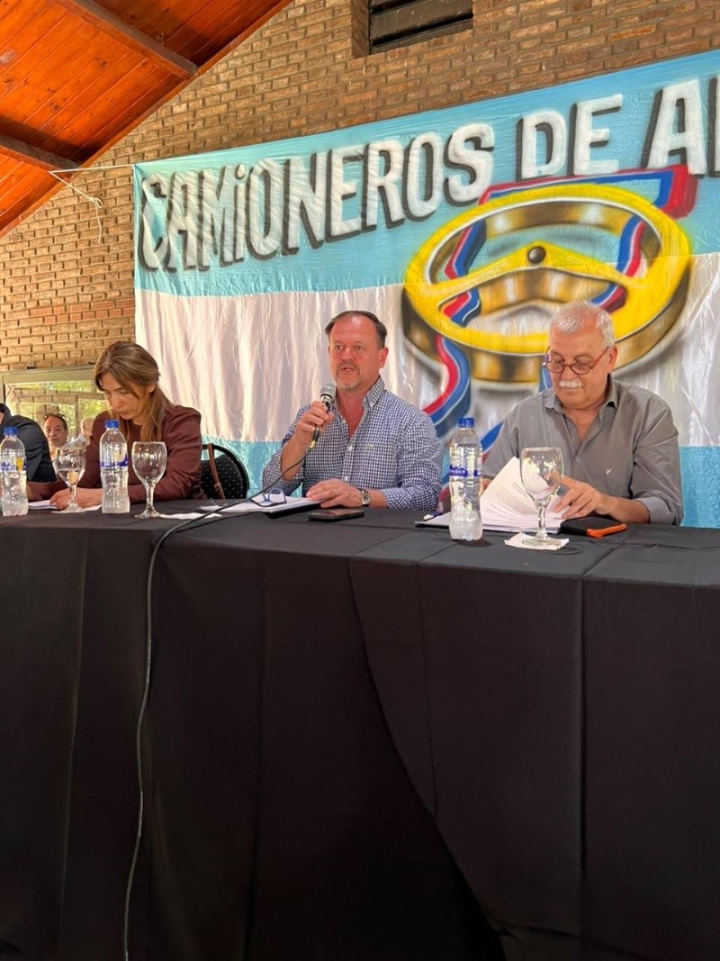 Sergio Aladio dio su mensaje en la importante jornada sindical&nbsp;