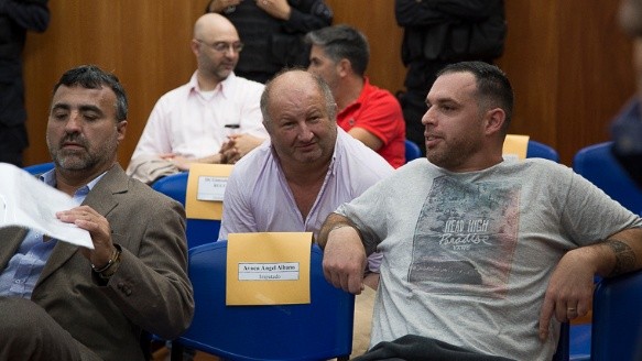 Algunas de las personas involucradas en el juicio, presentes en la Sala 7. 