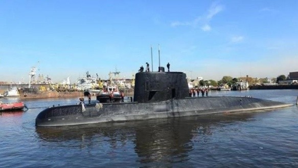 El submarino ARA San Juan desaparecido el 15 de noviembre de 2017 con 44 tripulantes a bordo