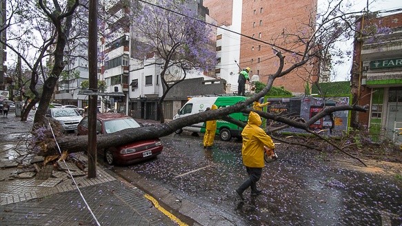 Montevideo y Corrientes este lunes por la mañana. (Alan Monzón/Rosario3.com