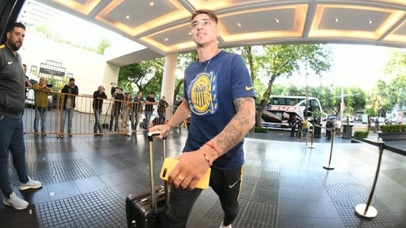 Zampedri, en la llegada canalla al hotel mendocino.
