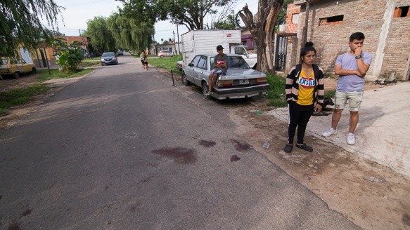 El lugar del asesinato en zona oeste. (Alan Monzón/Rosario3.com)