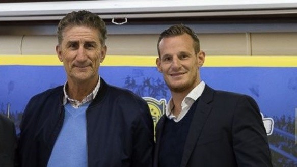 Bauza y Cetto, a pura sonrisa el día que volvió el Patón al club.
