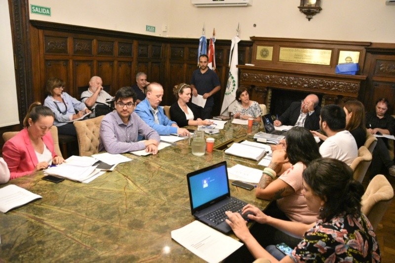 La reunión de la comisión de Presupuesto y Hacienda el viernes pasado.