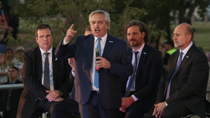 Fernández cerró el acto con su discurso. (Alan Monzón/Rosario3)