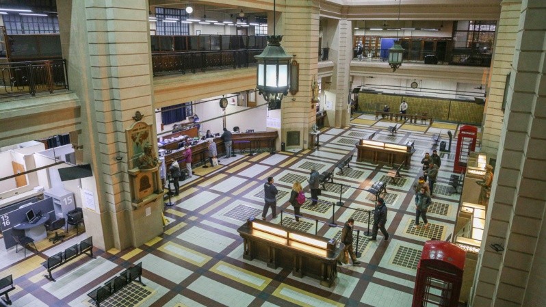 El interior del Correo Argentino este miércoles. (Alan Monzón/Rosario3)