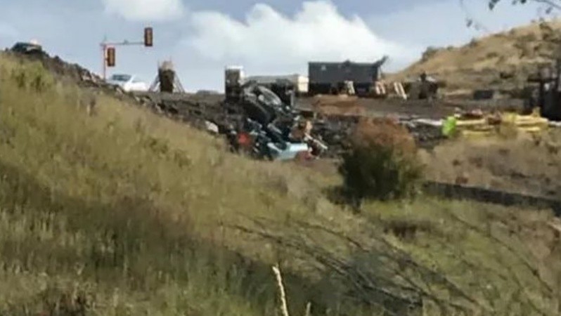 Esta es la foto que compartió del momento del accidente.