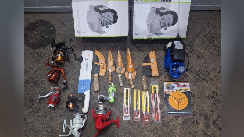 Los elementos robados.