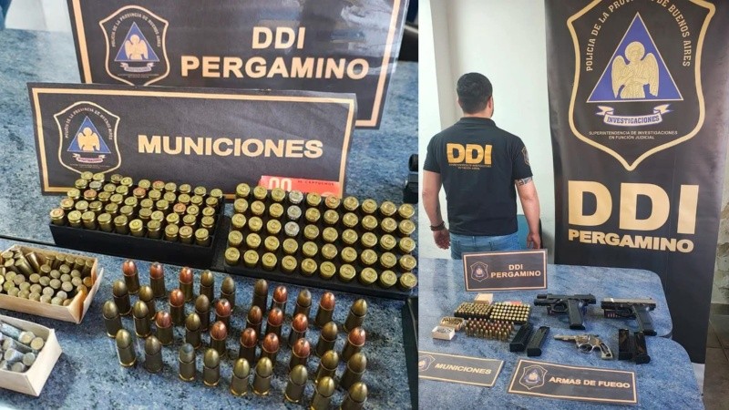  Parte del material encontrado en el lugar.