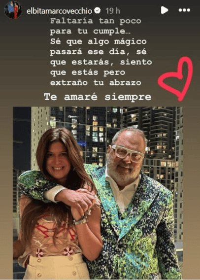 &nbsp;La foto que compartió la ex pareja del periodista.