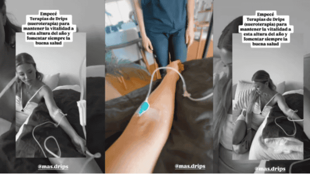  La modelo se grabó en medio del tratamiento.