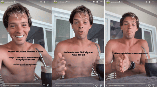  El influencer contó que desea ser padre y explicó cómo es él como pareja. (Captura de Instagram)