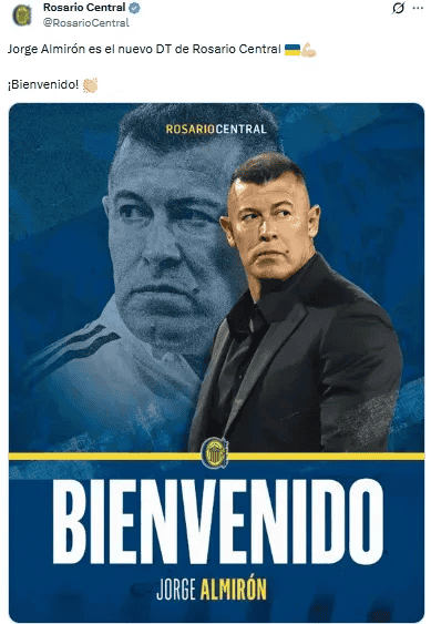 Así anunciaba Central a Almirón.&nbsp;