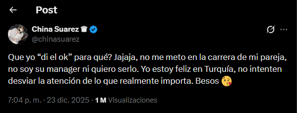 &nbsp;La respuesta de la actriz.