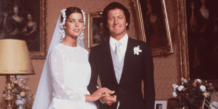 &nbsp;El casamiento de Carolina de Mónaco con Philippe Junot, en 1978.