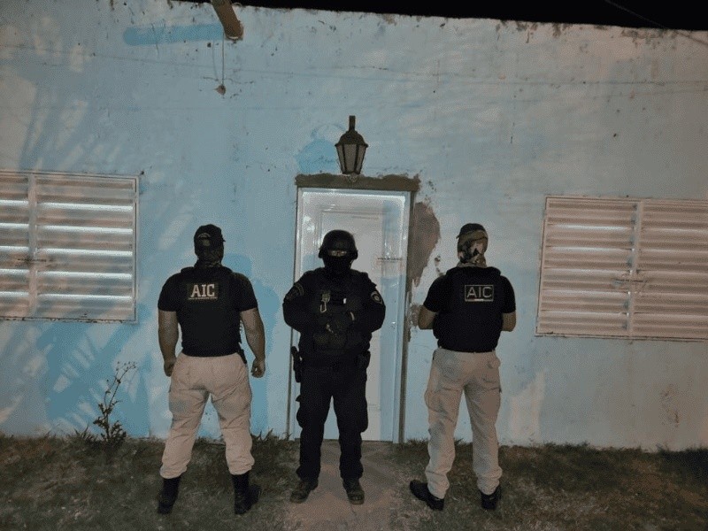 El allanamiento al aguantadero en 2022.