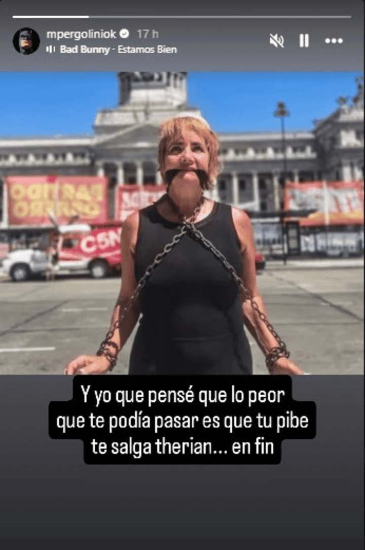 La reacción de Pergolini en su cuenta de Instagram.&nbsp;