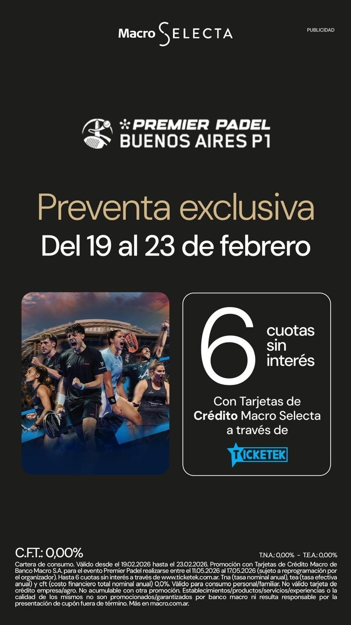 Banco Macro junto al mejor padel del mundo&nbsp;