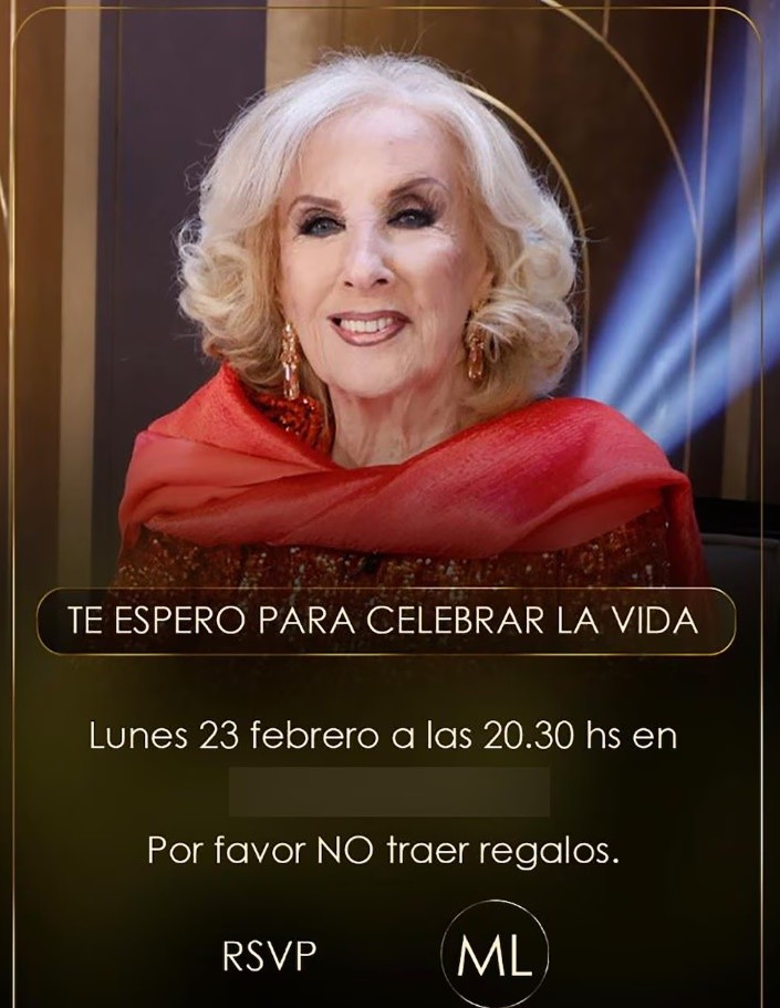 &nbsp;La invitación al cumpleaños de Mirtha Legrand (Teleshow).