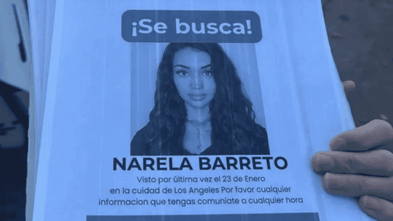 El cartel que difundieron sus familiares, amigos y allegados los días previos al hallazgo del cuerpo de Narela.