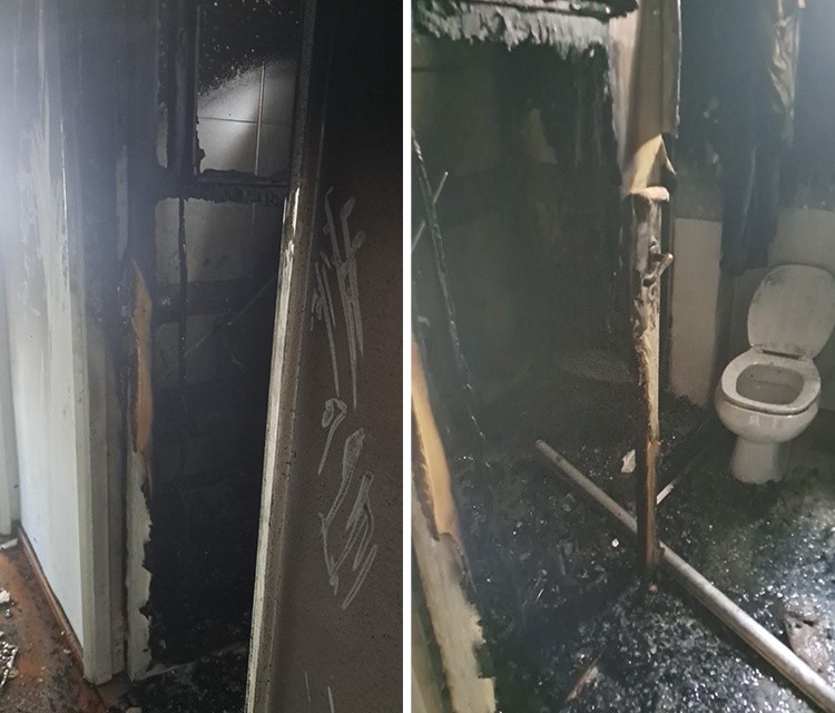 &nbsp;Los daños provocados por el incendio.