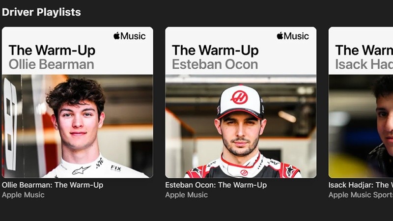 Apple Music conecta la Fórmula 1 con la música que escuchan sus pilotos&nbsp;