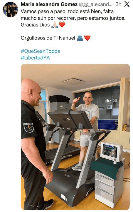 El posteo de la esposa de Gallo.&nbsp;