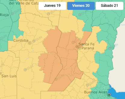 El viernes a la noche llegarán las tormentas más fuertes.&nbsp;