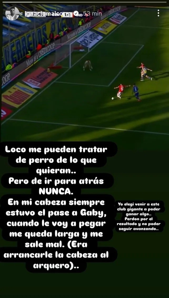 La historia que subió Ignacio Malcorra.&nbsp;