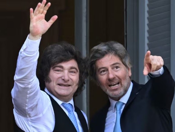 Javier Milei y Juan Bautista Mahiques.&nbsp;