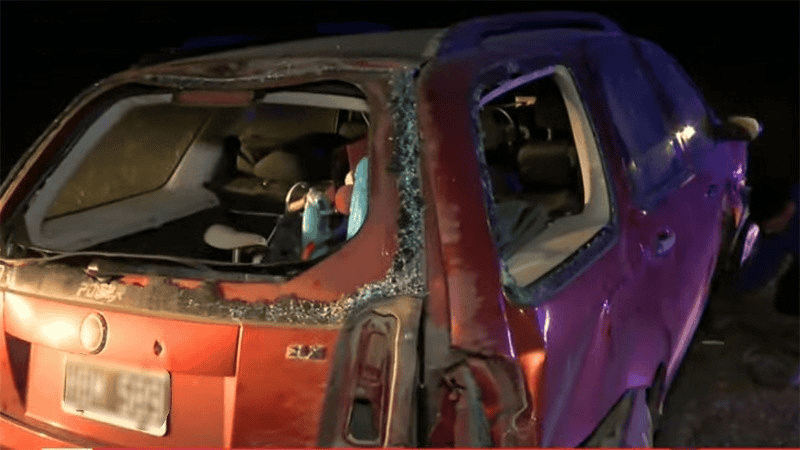El estado del automovil anunciaba lo dramático del caso.&nbsp;
