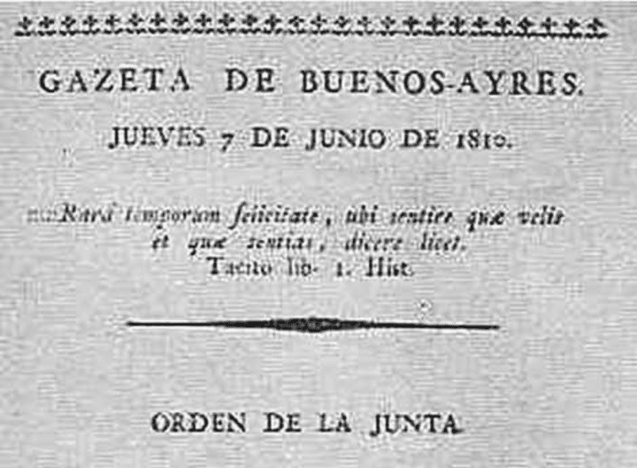 La Gazeta de Buenos Ayres fue el primer medio de comunicación en recorrer el país.