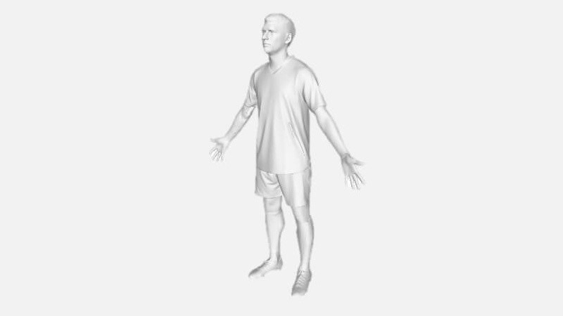 Avatar tridimensional generado a partir del escaneo corporal de un jugador&nbsp;