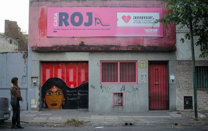 Casa Roja, sede de AMMAR, en el barrio de Constitución (Buenos Aires).&nbsp;