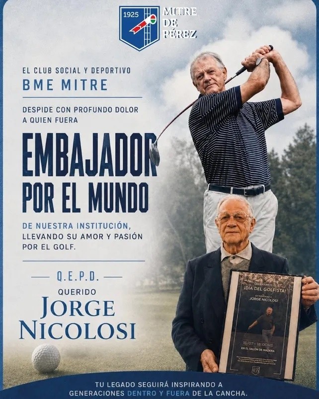 La despedida del Club Mitre de Pérez a Nicolosi.&nbsp;