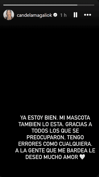 &nbsp;El posteo de la rosarina. 