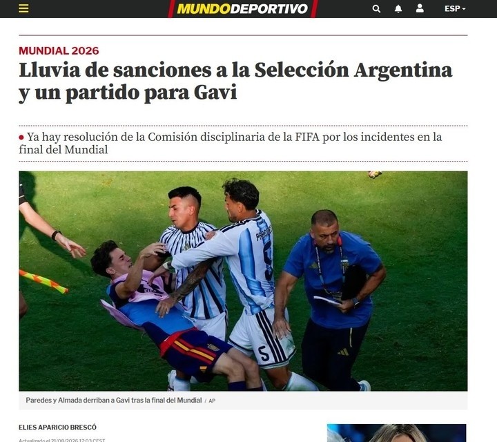 &nbsp;Mundo Deportivo. 