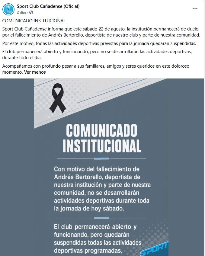 &nbsp;El comunicado del club. 