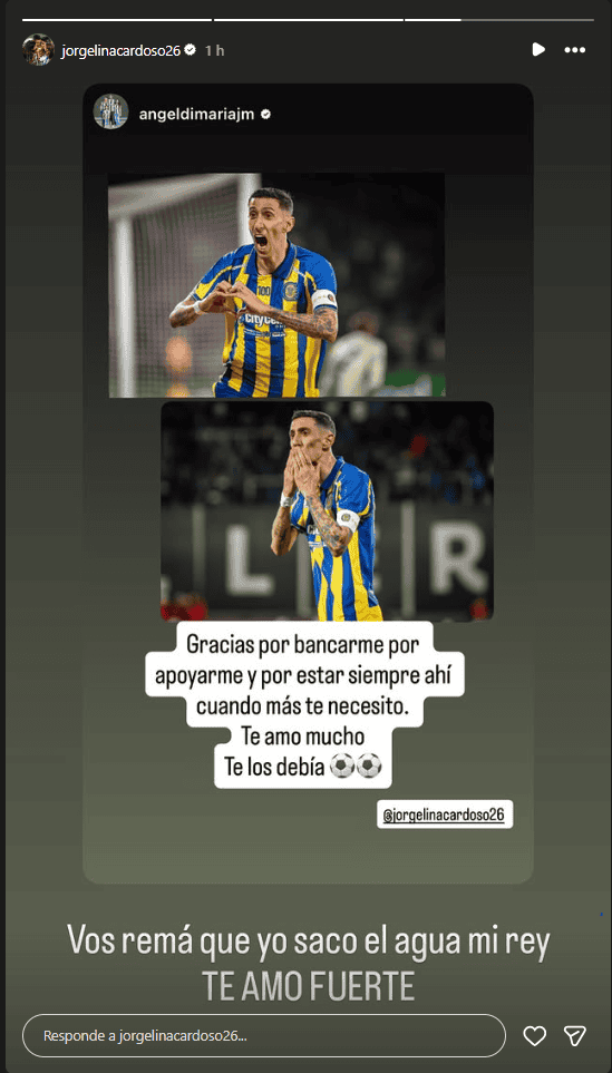 &nbsp;El posteo de Jorgelina en su Instagram. 