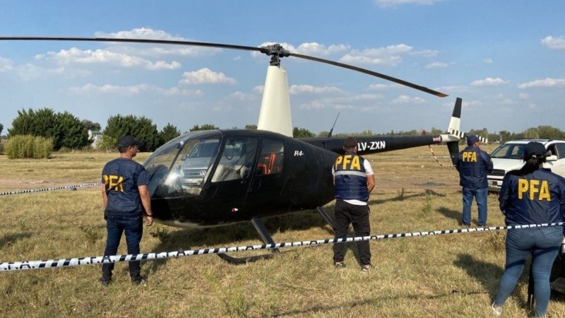 El helicóptero de la frustrada fuga de Alvarado.&nbsp;