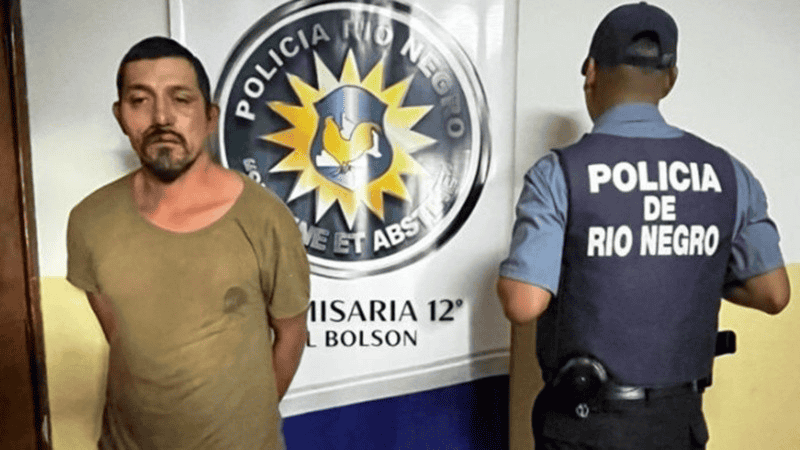 Jones Huala tras ser detenido este domingo en Chubut.&nbsp;