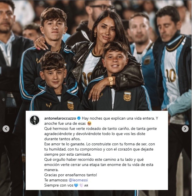 Emotivas palabras para Messi.&nbsp;