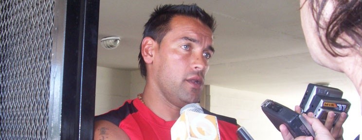 Gamboa en rueda de prensa este martes en Bella Vista. 